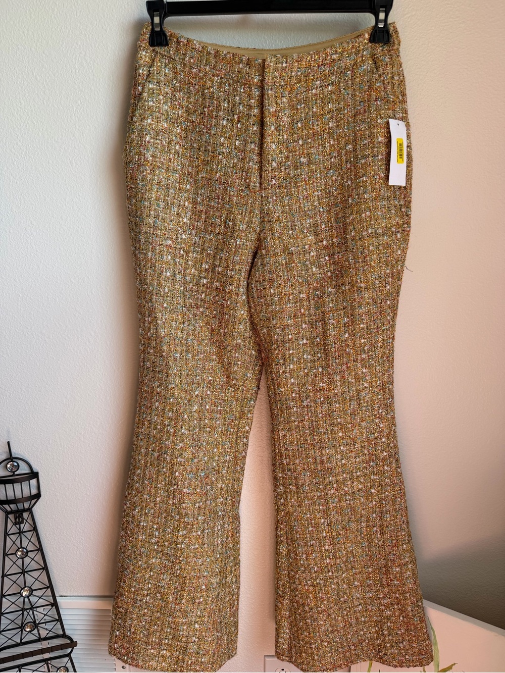 NWT Mestiza New York Theo Bell Bottom Tweed Pants Sz 6 - Picture 9 of 15